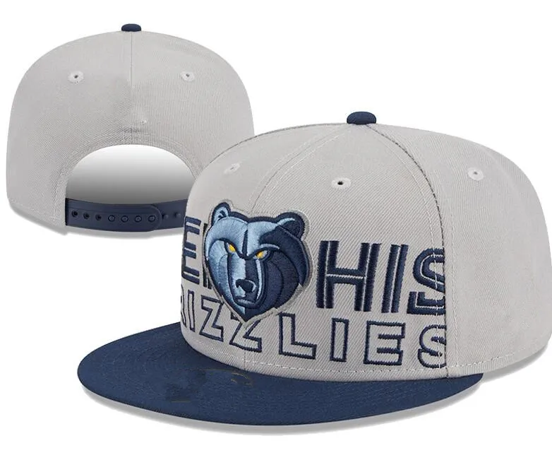 Memphis''grizzlies''ball czapki casquette 2023-24 unisex moda bawełna bawełniana czapka baseballowa kapelusz snapback men haft haft haft wiosna letnia czapka hurtowa