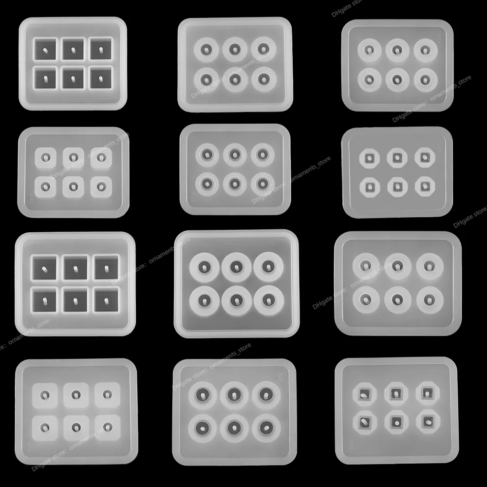 Brincos pingentes moldes de silicone uv resina epóxi molde cubo bola contas molde de fundição para diy jóias fazendo colar pulseira ferramenta acessórios jóias ferramentas