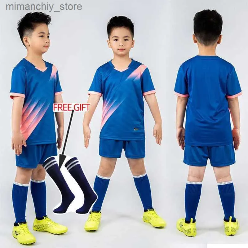 Collectable Kid Football Jerseys Customized Children Soccer Uniform Shirts Futsal Sportswear Child Team Football Tracksuit Boy Sports Suit Q231118