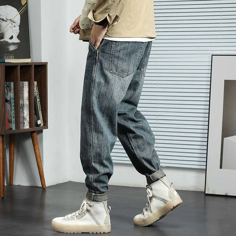 QQ Cow Men's Velvet Thickened Jeans 2023 Autumn/Winter New Retro Harlan  Small Straight Tube Tapered Pants