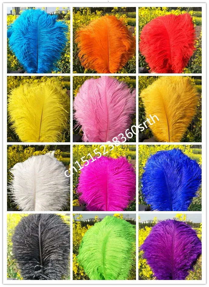 Autres fournitures de fête d'événement 500pcs plumes d'autruche naturelles 810inch2025cm décoration de mariage scène performance vêtements accessoires bijoux 231117