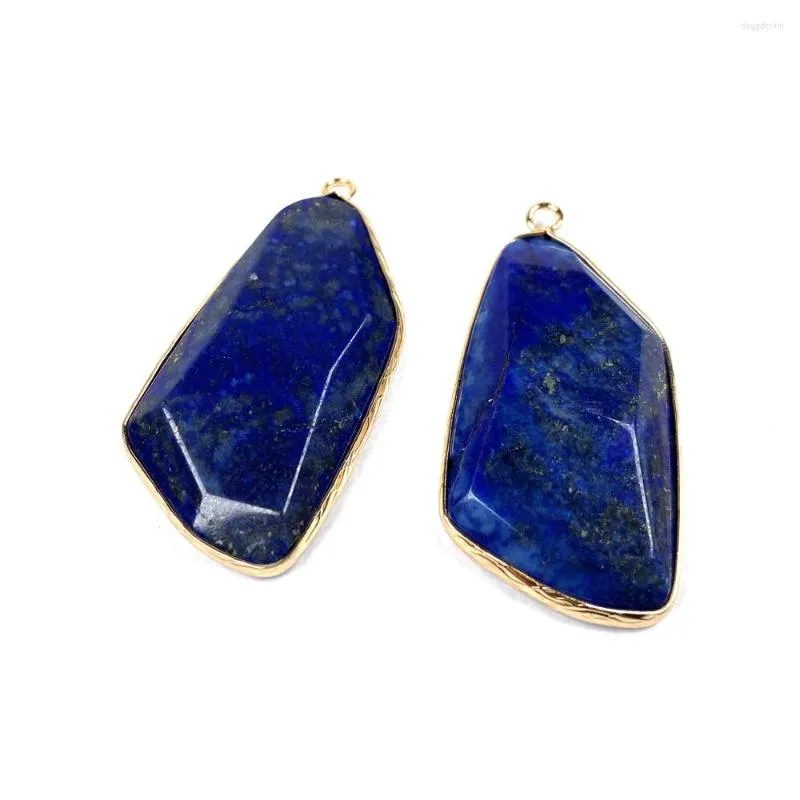 Kolye Kolyeleri Doğal Taş Gem Lapis Lazuli Beyaz Turquoise El Sanatları Diy Kolye Bilezik Küpe Takı Aksesuarları 22x45mm