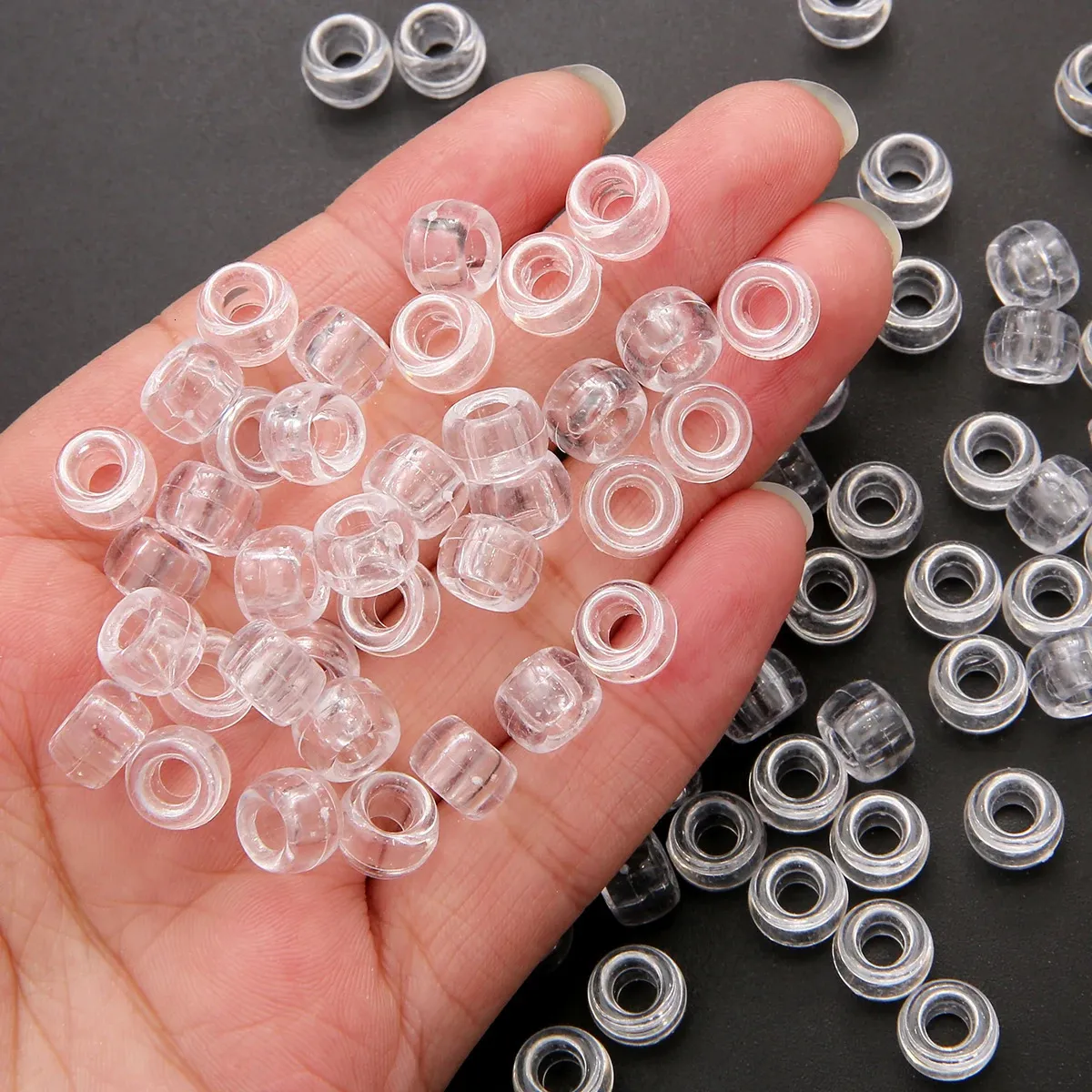 50 Pièces de pinces à cheveux tressées violettes, perles, ornements de dreadlocks en forme de fleur, accessoires pour cheveux en forme de cœur couleur AB - Nihaojewelry ance