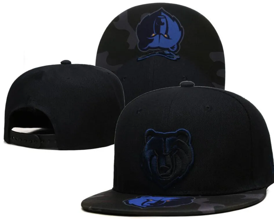 Memphis''grizzlies''ball caps casquette 2023-24 unisex mode bomull baseball cap snapback hatt män kvinnor sol hat broderi vår sommar mössa grossist a9