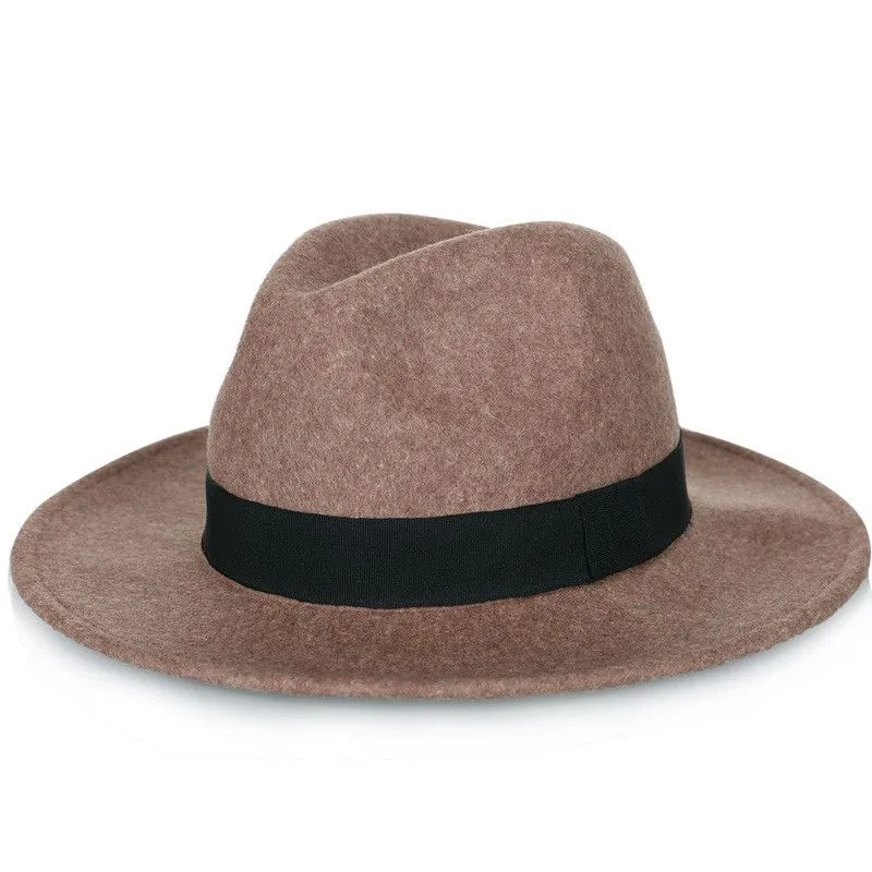 Ull fedora hatt kvinnor kände hattar män fedoras jazz panama cap höst vinter vintage mode varma mössor julfest gåva