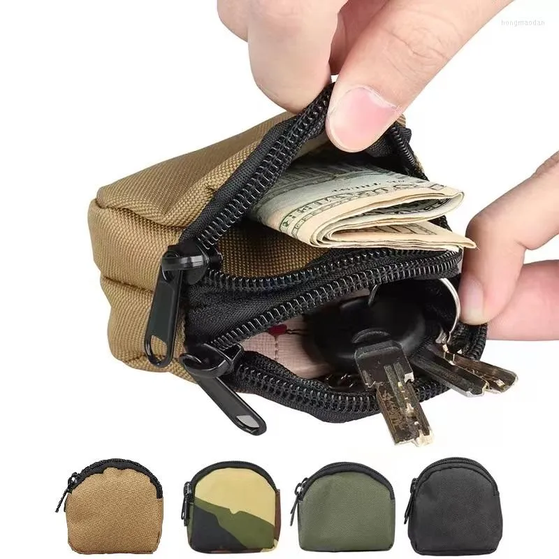 Borse portaoggetti Borsa militare in nylon per sport tattici all'aperto Mini imbracature Cambio camuffamento in vita con sfera d'acciaio con regalo con cerniera