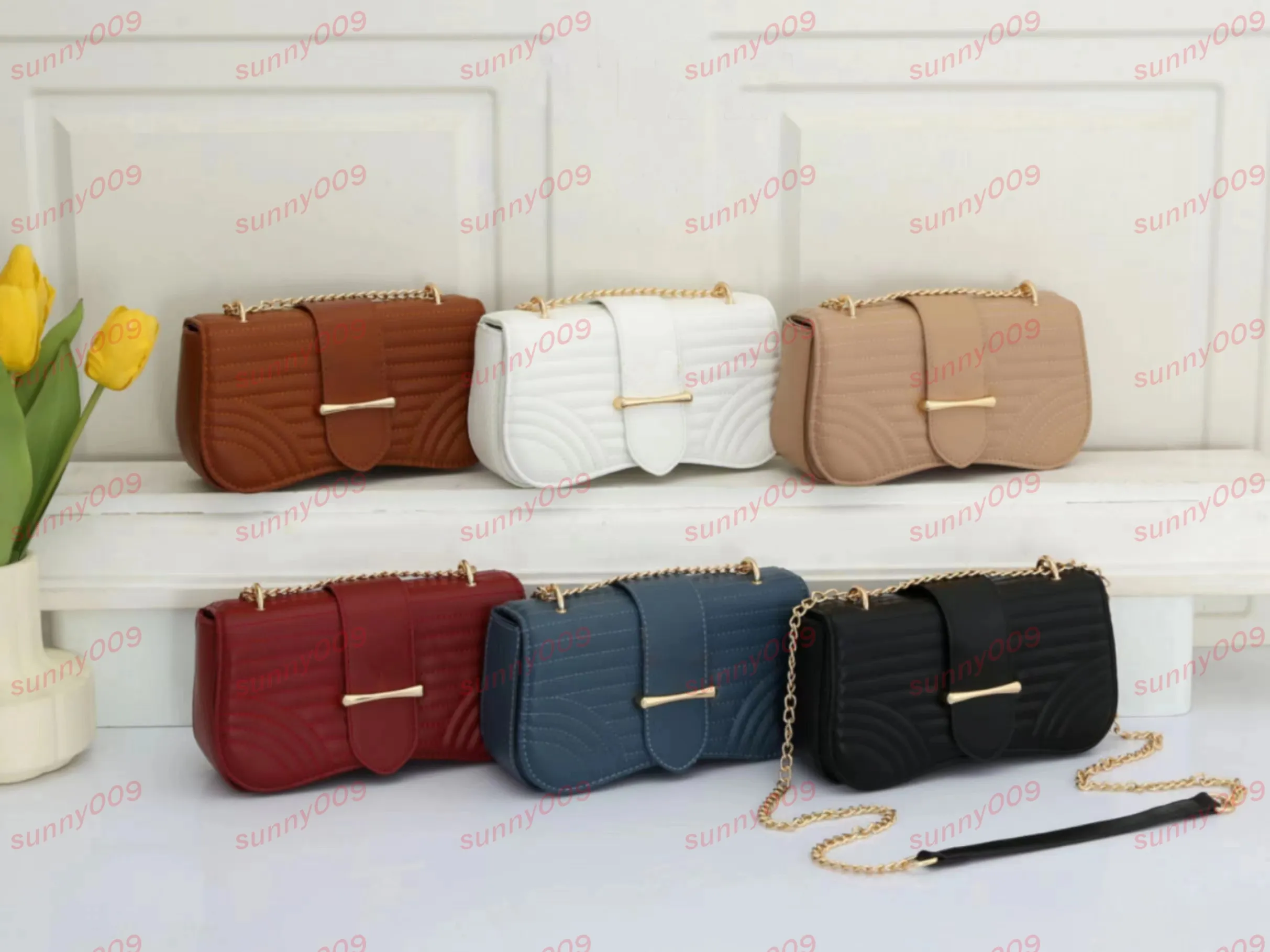 Small Sling Bags Cross Body Bag For Women Fashion Designer Chain Diagonal Bag High-End Luxury Flip Buckle Messenger Wallets