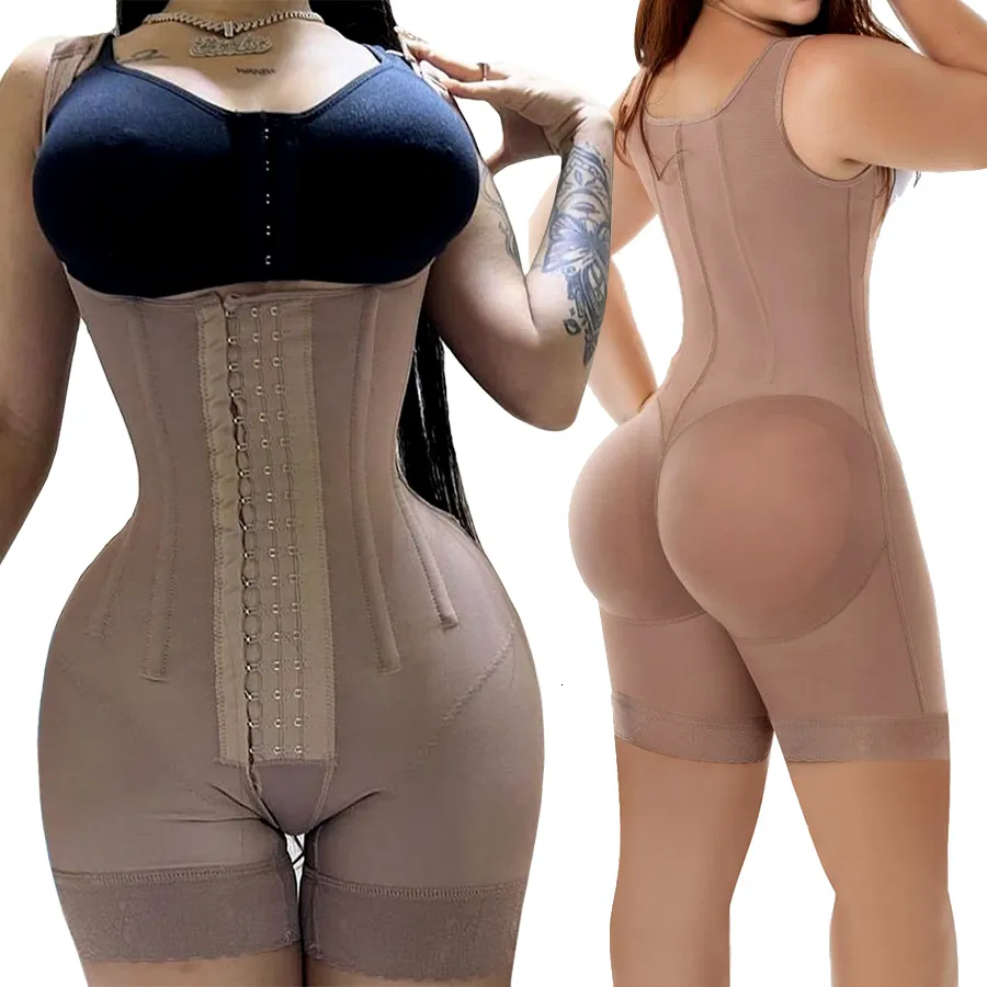 Women's Shapers Fajas Colombianas Post Liposuction Reductoras Postpartum Girdle Stage 2 BBL Tummy Tucker Full Body Sculpting Shapewear 230418