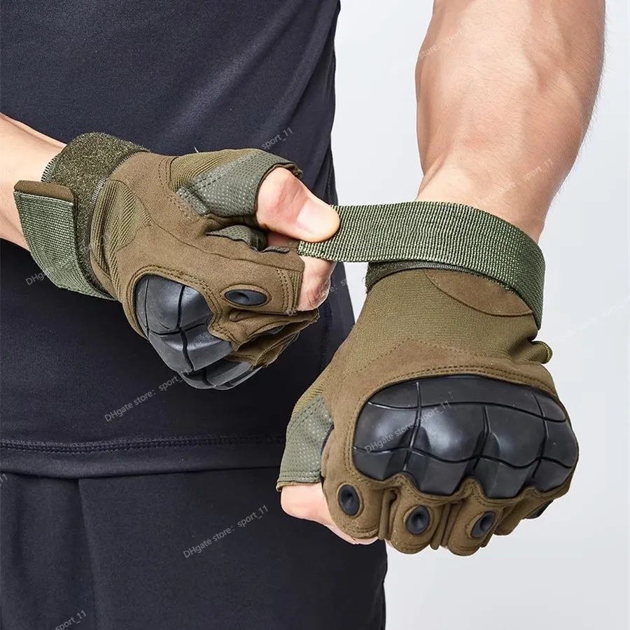 Gants Militaires Tactiques De Plein Air Sans Doigts, Jointures