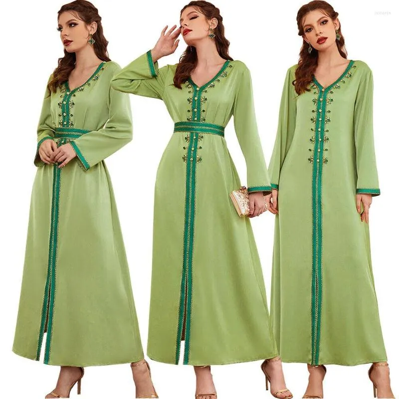 Vêtements Ethniques Dubaï Femmes Abaya Robe Longue Caftan Marocain Cocktail Islamique Jilbab