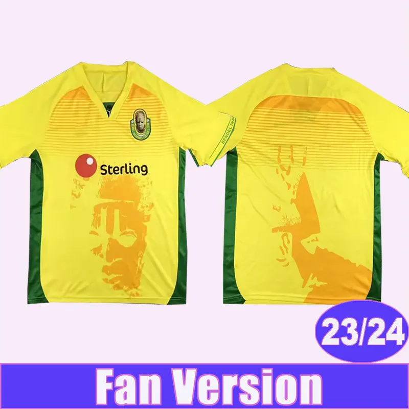 2023 24 Bendel Insurance Maillots de football pour hommes Ligue de football professionnel nigérian Accueil Maillot de football jaune Uniformes à manches courtes