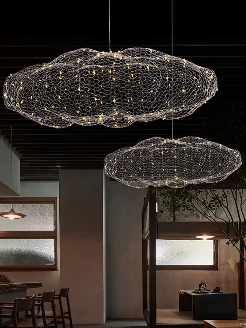 Lampes suspendues nuages modernes étoiles nordiques luminaires suspendus magasins américains salle à manger restaurant hôtel Droplight Art déco luxe décor à la maison Luminaria Lustre