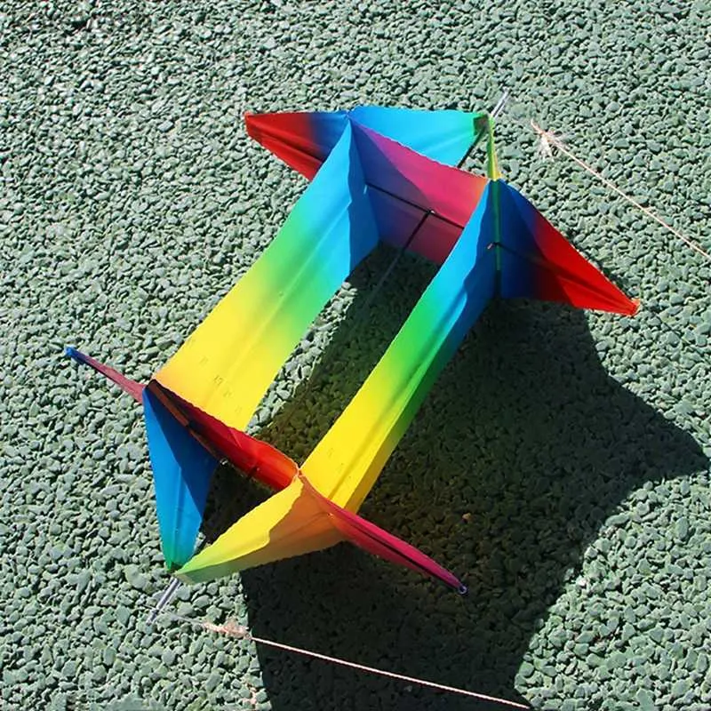 PE Kite Flying Toys For Kids 3D Revolve Kites With String Line