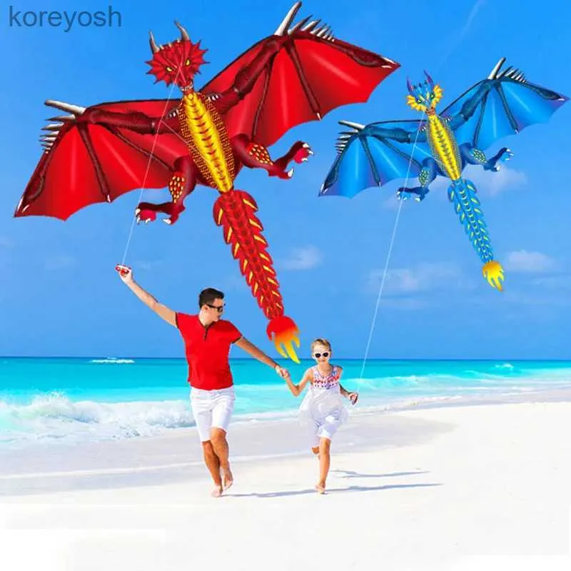 Drachenzubehör Hot 160 cm / 64 Zoll LED-Drachendrachen Windtierdrachen Fliegendes Outdoor-Spaßspielzeug für Erwachsene Kinder mit Grifflinie FactoryL231118