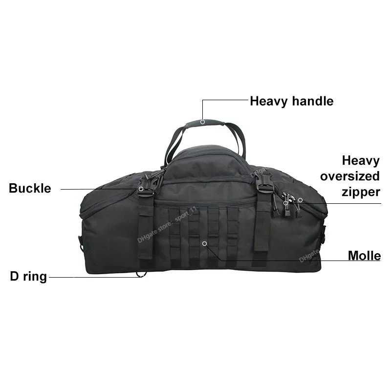 40L 60L 80L sacs de voyage imperméables sacs de bagages de grande capacité sac de sport pour hommes sac de voyage fourre-tout sac de week-end sac de sport militaire sacs de SportSacs de gymnastique