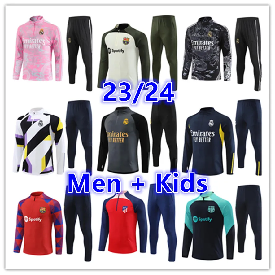 2023 2024 Real Madrids tracksuit soccer training suit VINI JR BELLINGHAM 23/24 real Madrides men and kids kit football sportswear chandal futbol survetement