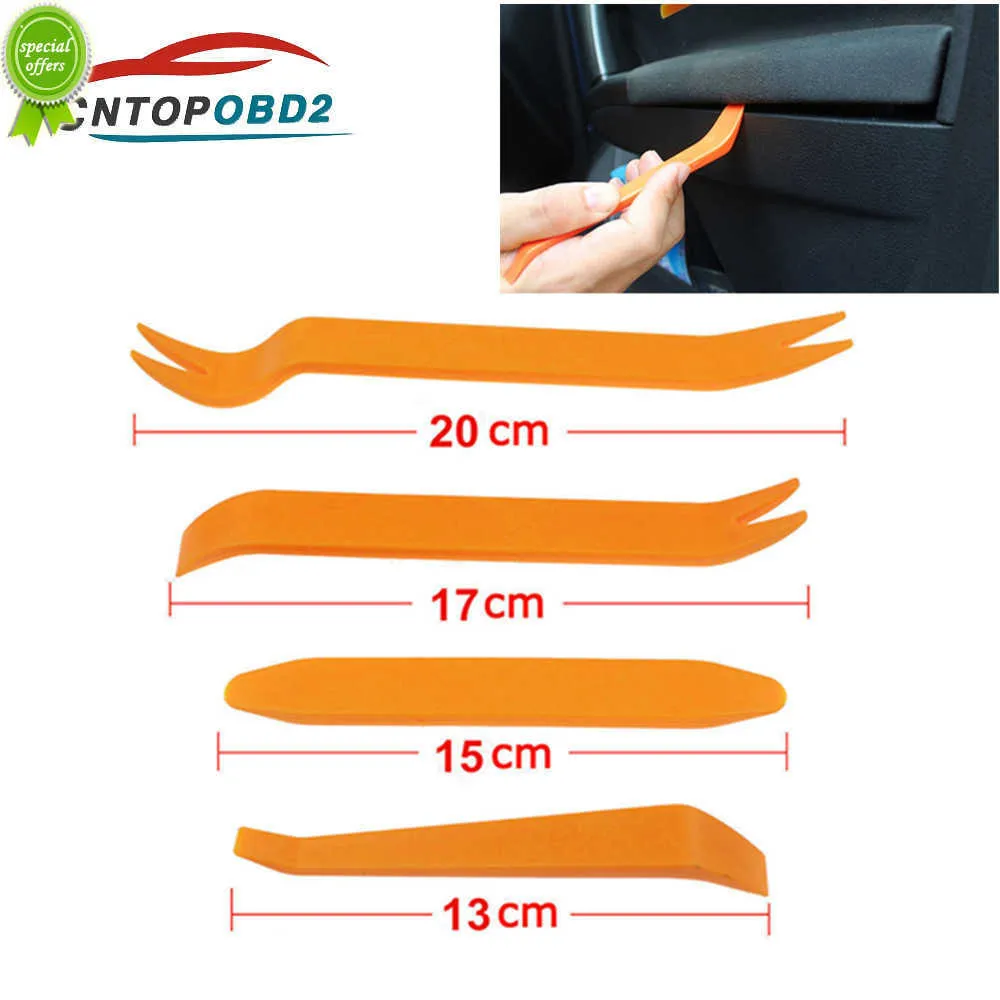 Top 4 pièces outil de suppression de voiture autoradio porte Clip panneau garniture tableau de bord Auto Radio enlèvement outil de levier Automobile intérieur démonter Kit