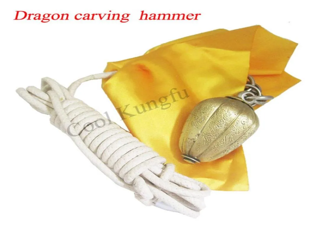 Meteor Hammer Brass Dragon Carving Hammer Chinese Kungfu Martial Art5143404