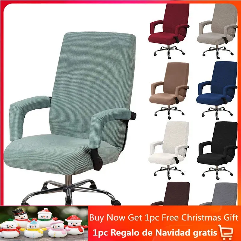 Chair Covers Elastic Office Chair Cover Computer Chair Slipcover Stretch Rotatable Armchair Seat Case Protector Home Decor Housse De Chaise 231117