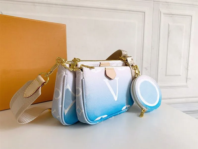 Borsa a tracolla per borsa da donna BRAND Borse a tracolla firmate MULTI POCHETTE Pelle goffrata Fashion Luxurys Pochette a catena staccabile M80447