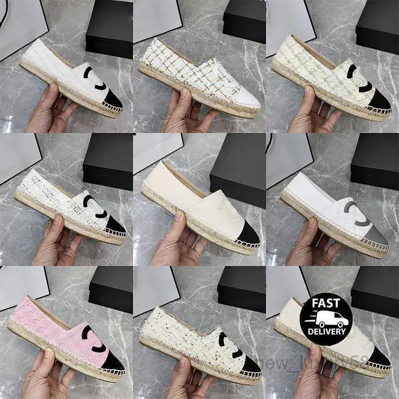 2023 Luxury designer Shoes Top Fashion Denim Sapatos Espadrilles Straw Fisherman Flat Heels Shoe Lazy Zapatos Mujer Casual Cartoon Linen