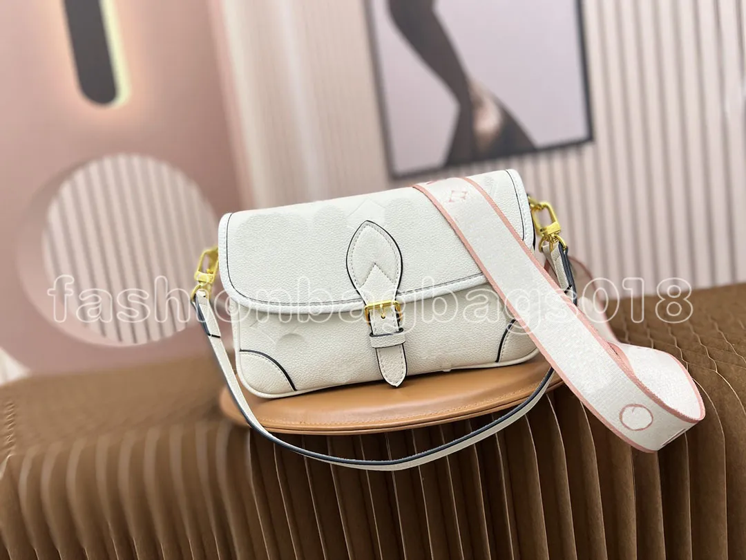 M46386 M46388 Diane Satchel Bag Monograms Empreinte Handbag with Jacquard Cross-body Strap Shoulder Bags Luxurys Designer Embossed Leather Underarm Purse Fashion