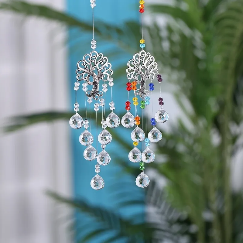 Décorations De Jardin Pendentif En Cristal Attrape Soleil Prismes Vie Arbre  Coloré BRICOLAGE Chaîne Fenêtre Rideaux Suspendus Décoration Décor À La  Maison Vent Carillon 230418 Du 5,63 €