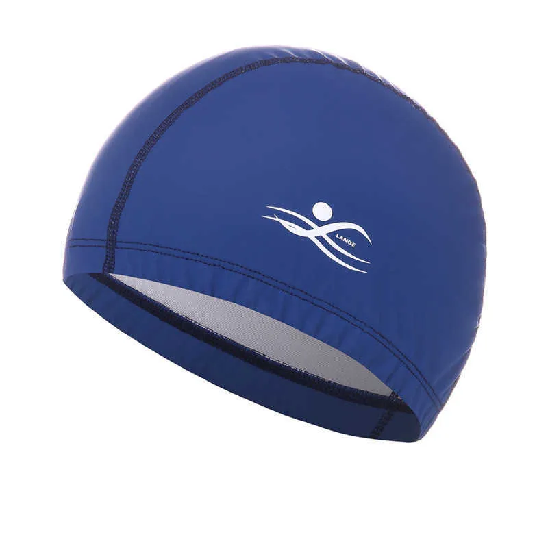 caps Latest Elastic Waterproof PU Fabric Protects Ears Long Hair Ultra Thin Swimming Pool Hat P230531