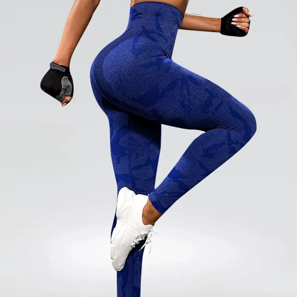 blue workout leggings outfit