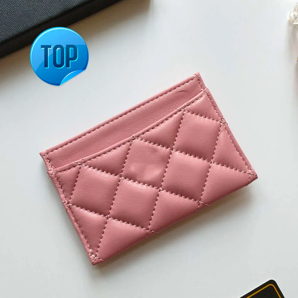 designer purse Pink Designer Bag Card Holder Wallet High Quality Genuine Leather Sheepskin or Cowhide C Letter Gold Metallic Work Office Luxury6