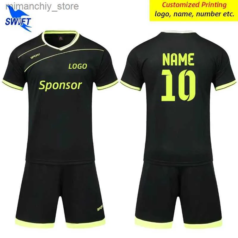 Collectable Customize Print Football Jerseys Uniforms Kids Boys Soccer Training Suit Men Quick Dry Futbol Team Sports Set Sportswear Clothes Q231118