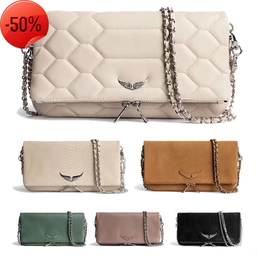 dames Pochette Rock Swing Your Wings Clutch Bags heren Designer Leren flap klassieke sportschool Cross Body tas luxe Zadig Voltaire vleugelketting tote handtassen Shoulde