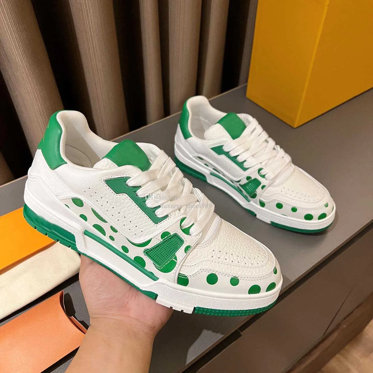 Scarpe di lusso coach scarpe casual new denim sneakers basse Coach punto ricamato sneakers da uomo e da donna sneakers in pelle di design arancione bianco verde nero.