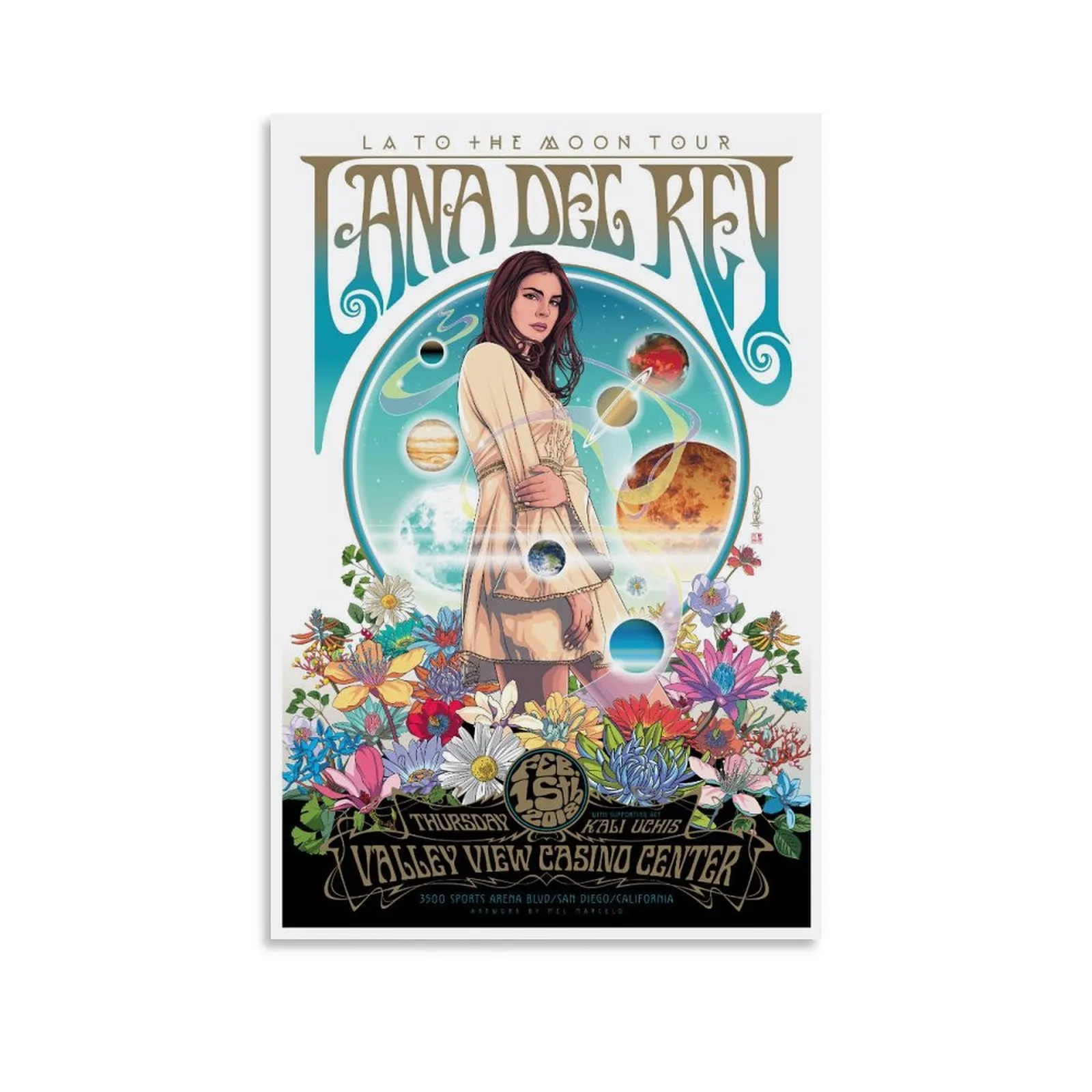 Lana Del Rey 6Panel Hanging Posters Vertical Print Wall Art For Living