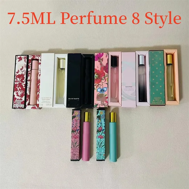 G Brand Mini Parfum 7,4 ml 8 Style Bloom Memoire Flore de Bambou Guilty Top Qualité Lady Ball Parfums Longue Durée Stock de Haute Qualité Cadeau de Noël