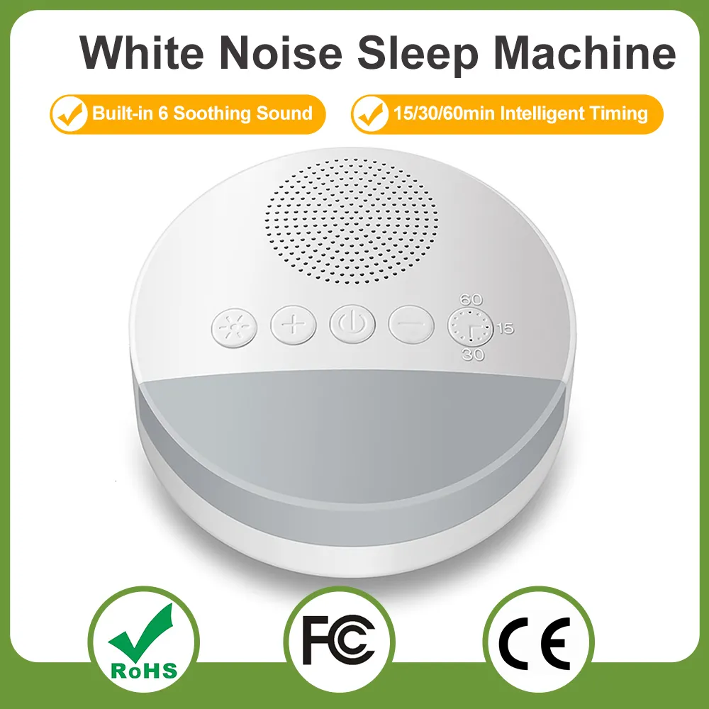 Bebek Monitör Kamera Bebek Beyaz Gürültü Uyku Makinesi Dahili 6 Yatıştırıcı Ses Yumuşak Nefes Işığı Zamanlı Kapatma Uyku Makinesi Ses Oynatıcı 230418