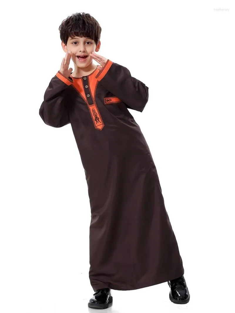 Conception de vêtements ethniques Softy Thawb Costume islamique Jubba 115-160 cm Tall Boy Thobe
