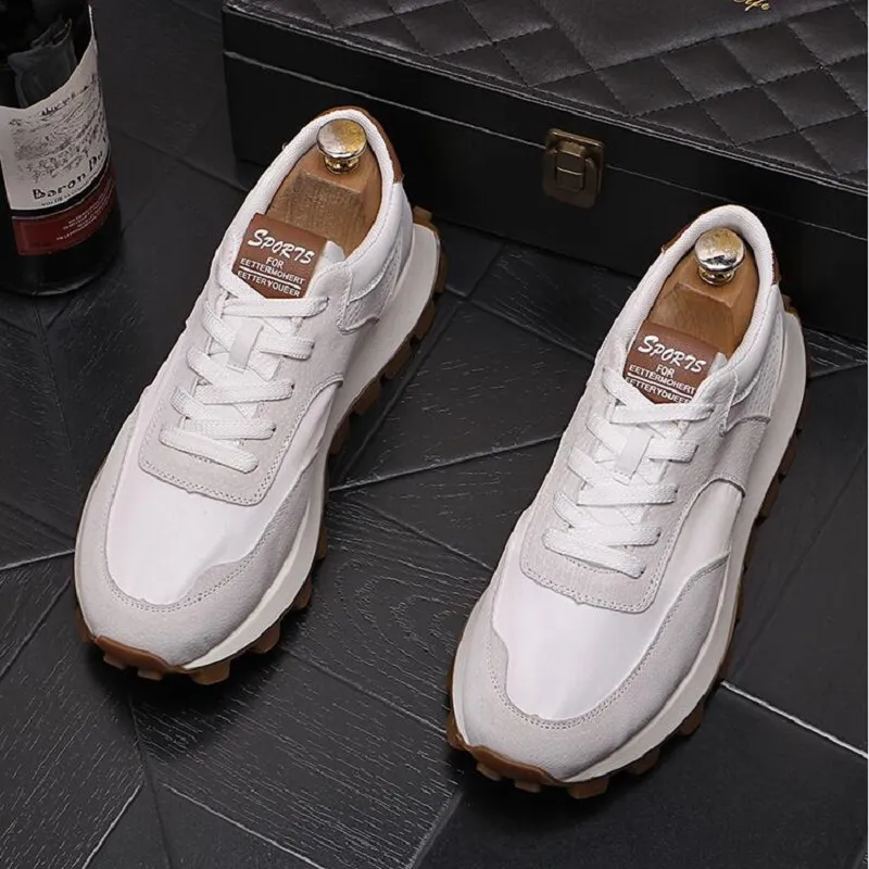 New Tide Men's Sports Casual Shoes Summer Style Breathable Korean Version Splicing Trendy Shoes Non-slip Young Men's Shoes D2H26