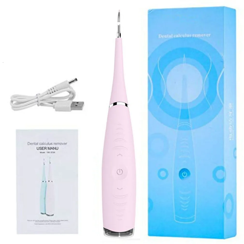 Other Oral Hygiene Portable Electric Sonic Dental Tooth Cleaner Calculus Stains Tartar Remover Dentist Teeth Whitening Tool USB Rechargable 230417