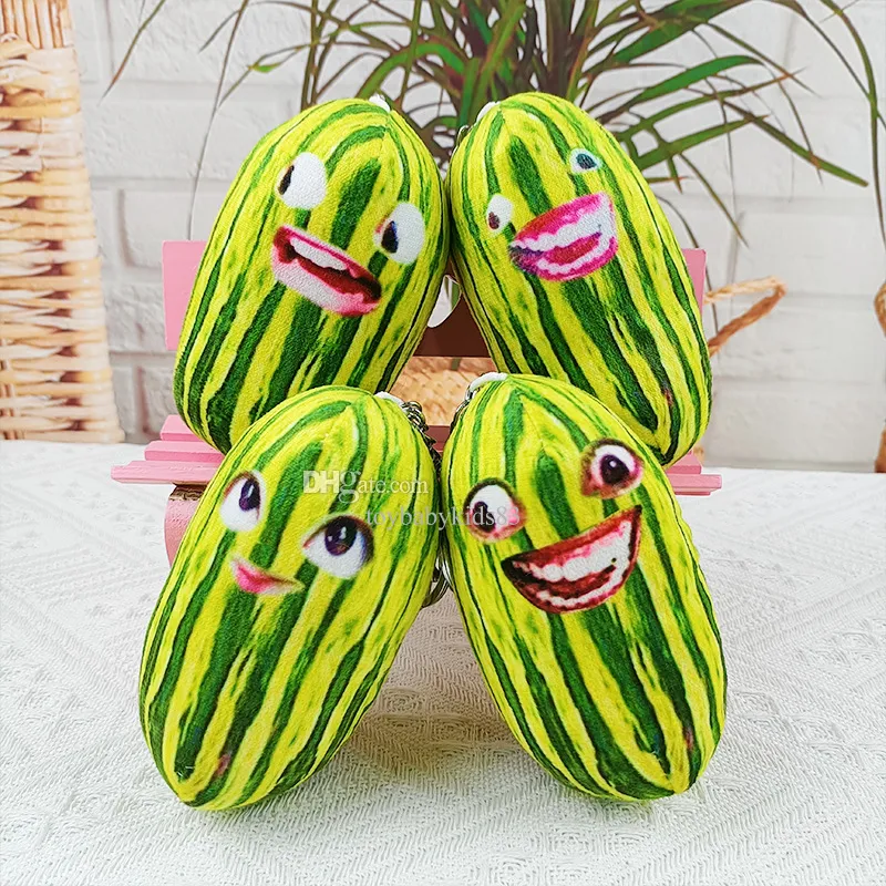 Ny fidget Toy Slug Watermelon Strips Inside Voice Funny Mouth Ersätta nyckel Ringväska Pendant Vuxen Dekompression Toy Talk Doll Plush Toy Plushies Christmas Present