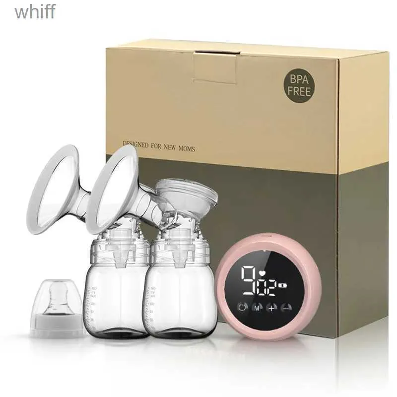 Milchpumpen Doppelte elektrische Milchpumpe Tragbare wiederaufladbare LED-Anzeige BPA-freie Stillsaugpumpe Elektrischer MuttermilchexaktorL231118