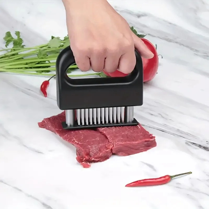 1 pezzo, Aghi batticarne, Strumento batticarne, Aghi per carne in acciaio inossidabile, Martello batticarne, Utensili da cucina, Roba da cucina, Gadget da cucina