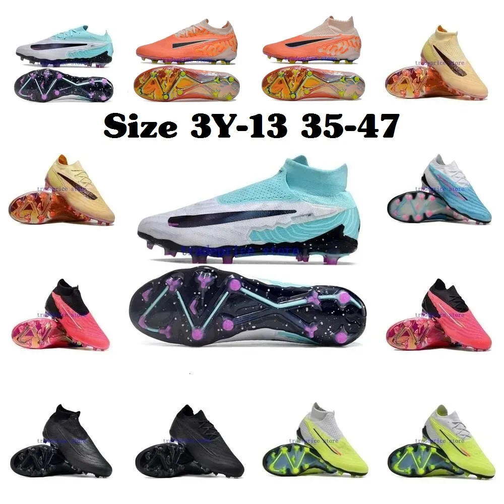 Phantom Elite GX FG GT Football Boots For Men, Women, And Kids Black