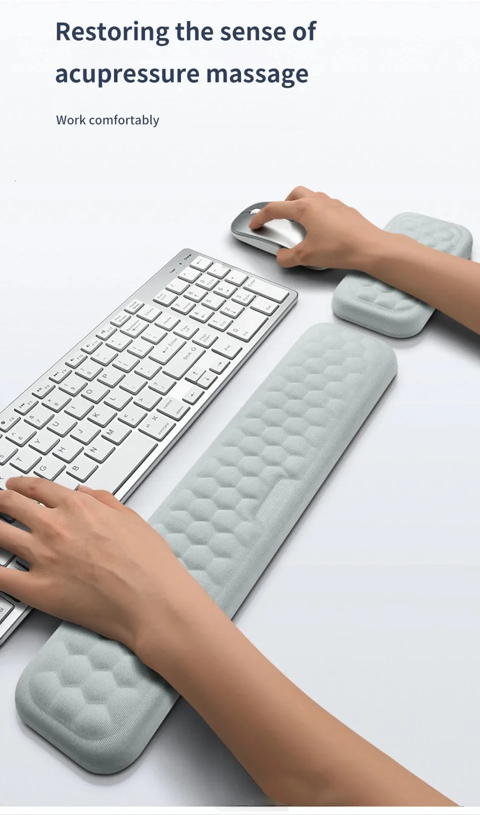 Wolk Polssteun Schuim Siliconen Antislip Gradient Kleur Wolk Polssteun Toetsenbord – Zachte Polssteun Met Gradiënt Wolkenprint | Antislip Schuimsteun Voor Laptop & Computer Gradiënt Kleuren