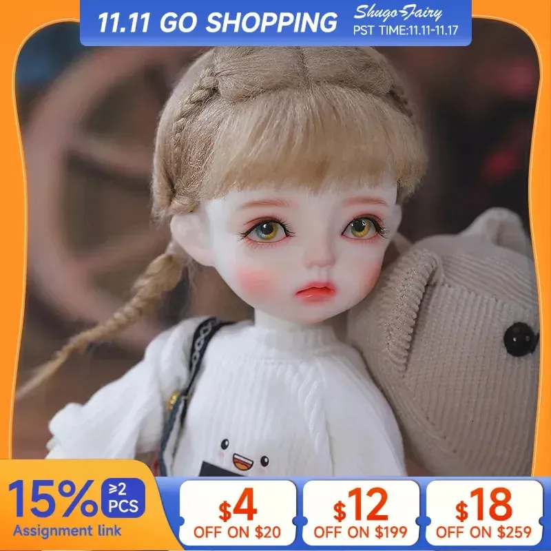 Dockor Shuga Fairy Luby BJD Doll 1/6 Girls Dolls For Girl Yosd Ball Foged Doll Harts Toys for Kids Gift for Children 231118