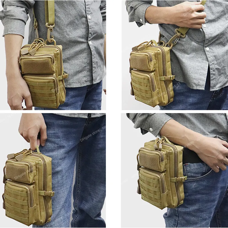 Sac tactique Mollle pour hommes, sacs de taille de l'armée, sac à main de Sport, sac de ceinture, clés EDC, support de téléphone, voyage militaire, Camping, chasse, Camping, randonnée, plein air, sacs militaires