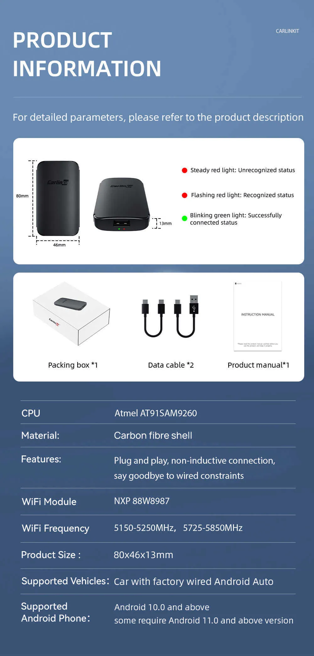CarlinKit Android Auto Wireless Adapter Smart AI Box Plug & Play Bluetooth  WiFi Auto Connect For Cars 2023 Edition From Fyautoper, $37.81