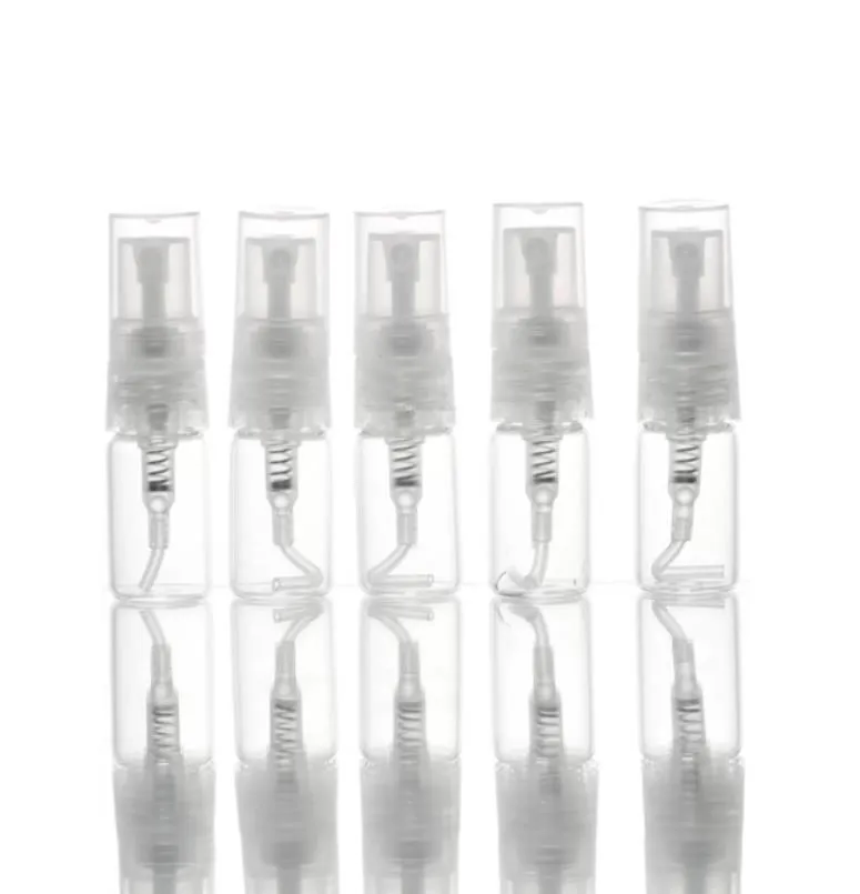 Toptan 2ml Doldurulabilir Atomizer 2cc Mini Esansiyel Yağ Parfüm Örnek Boş Pompa Sprey Cam Şişesi Fabrika Çıkışı