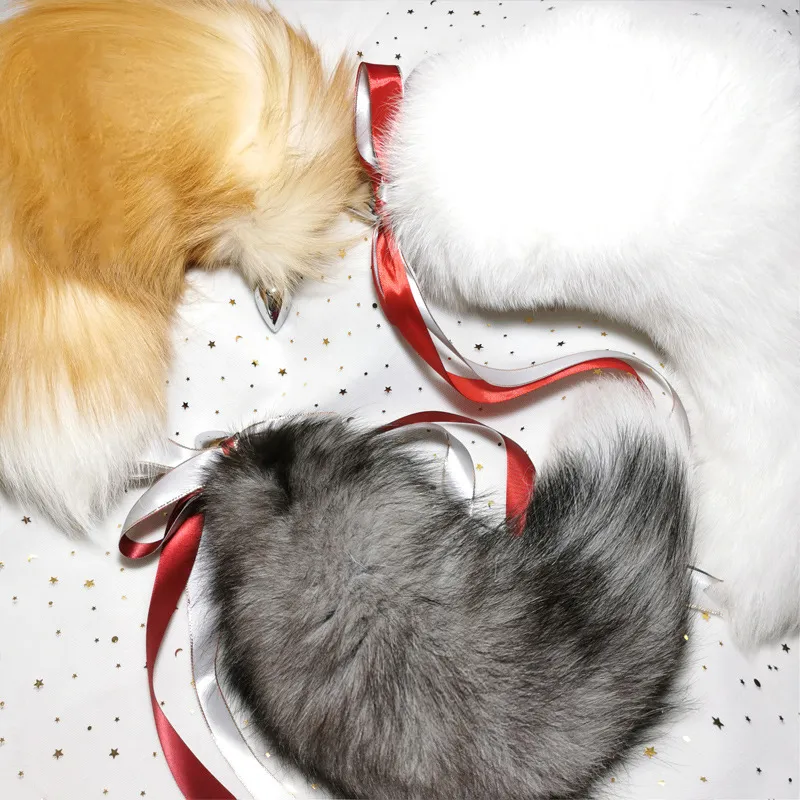 t base anal plug 120cm/47.2 Real White Fox Fur Tail Plug Anal Plug... From Fashionalcharm,  $52.27 main image 0