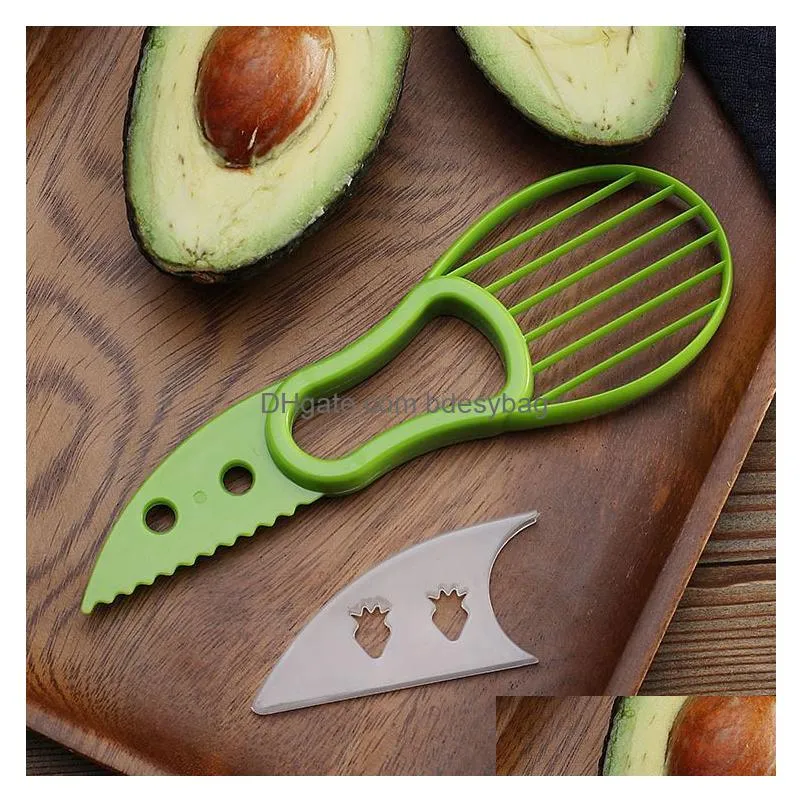 Fruit & Vegetable Tools Mtifunctional Avocado Slicer Peeling Pit Kiwi Fruit Knife Pp Separator Plastic Kitchen Cutting Drop Delivery H Dho0H